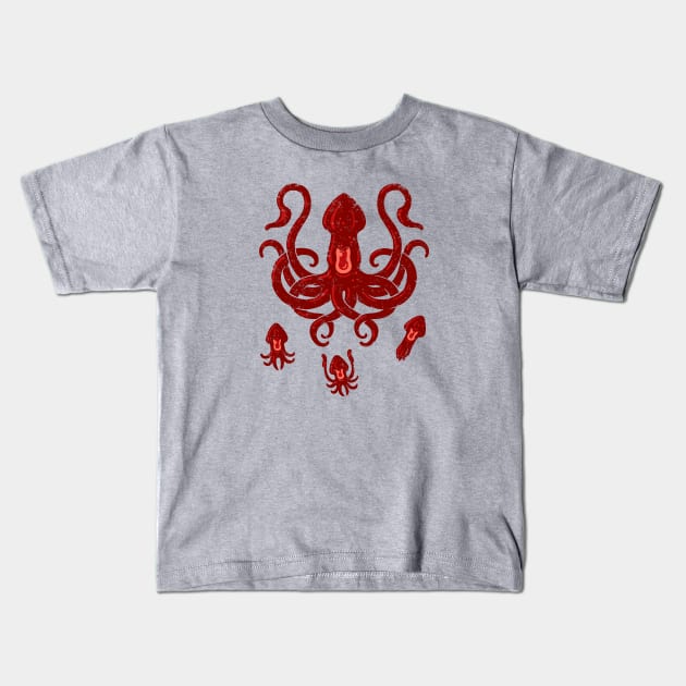 Giant Squid! Kids T-Shirt by Marianne Martin